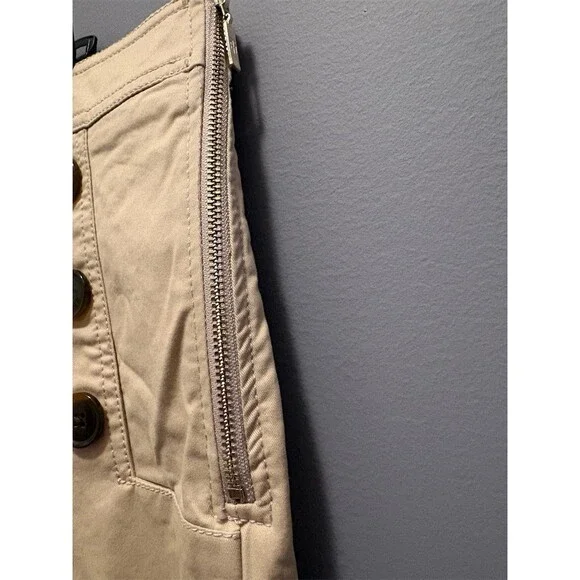 Tommy Hilfiger Sailor Pants Womens 16 Beige High Rise Side Zip Wide Leg - Picture 4 of 9
